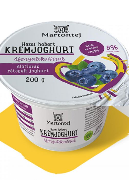 Martontej E-mentes habart áfonya joghurt 200 g